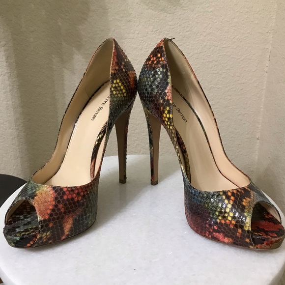 Alexandre Birman Python Peep Toe Heels - Picture 9 of 13